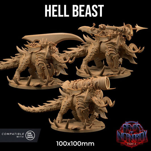 Hell Beast | Dragon Trappers Lodge | Demon | Devil | One Page Rules | 32mm | Resin Printed Tabletop RPG Figures | DND | 5E |