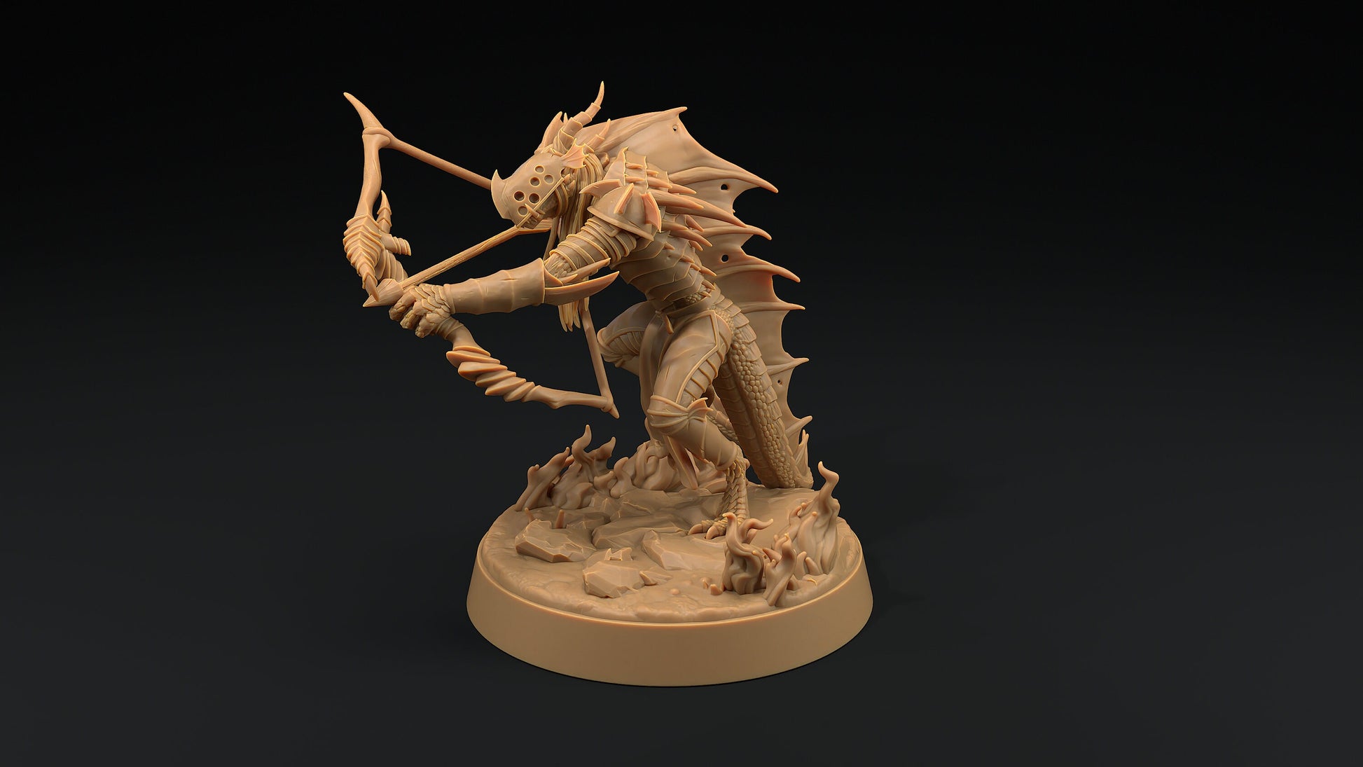 Shadow Wyrm Bow | Dragon Trappers Lodge | Demon | Devil | One Page Rules | 32mm | Resin Printed Tabletop RPG Figures | DND | 5E |