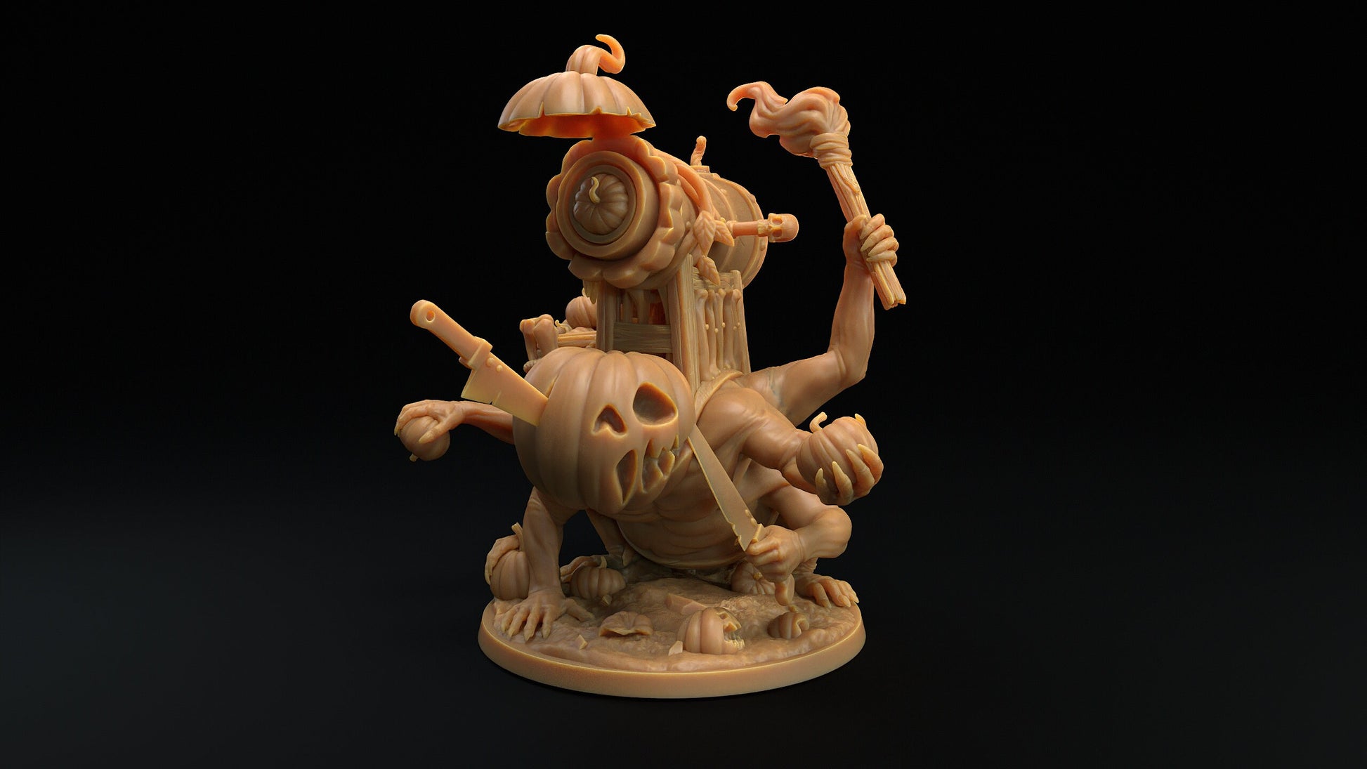 Pumpkannon | Dragon Trappers Lodge | Monster | One Page Rules | 32mm | Resin Printed Tabletop RPG Figures | DND | 5E | Halloween