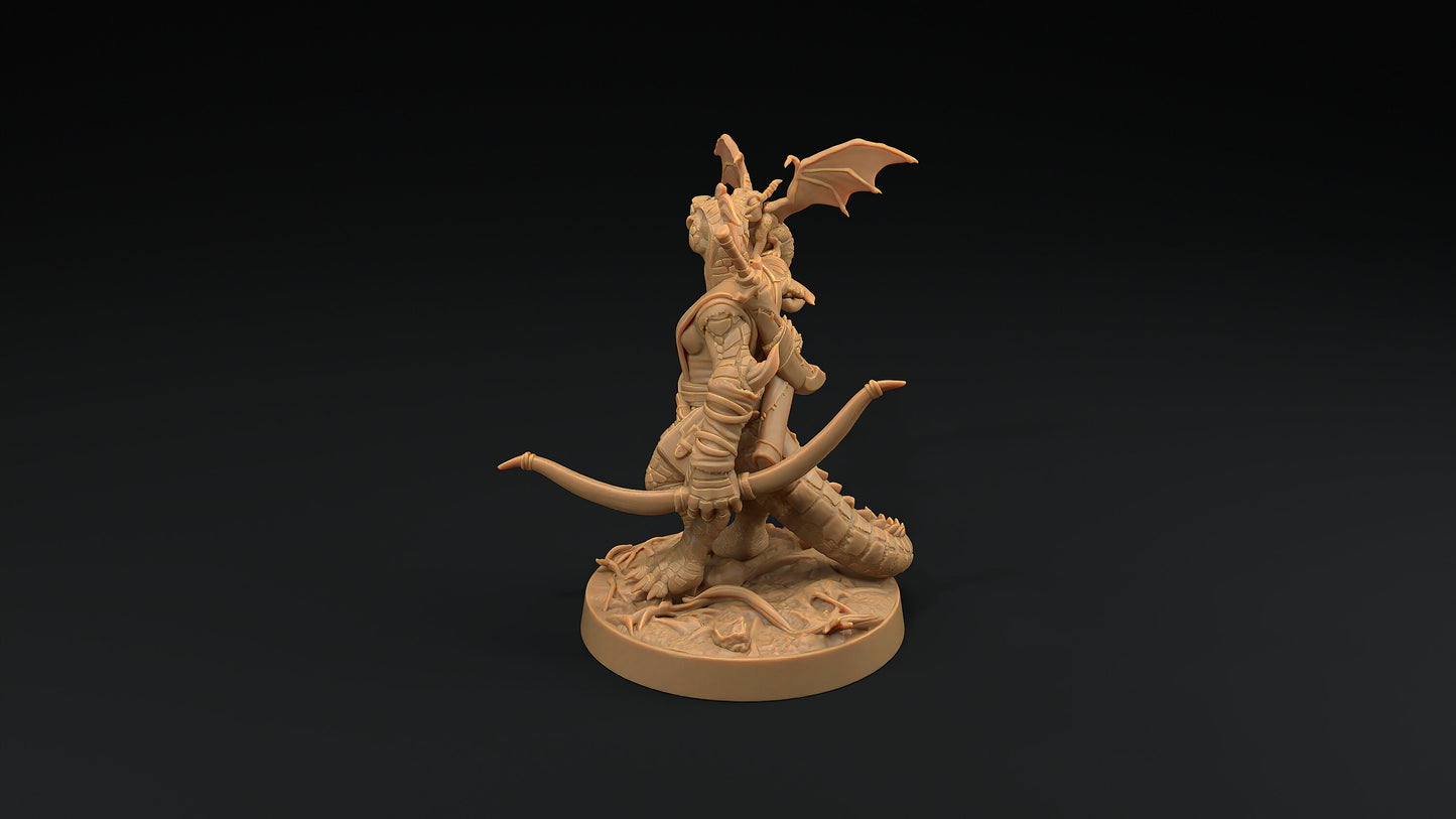 Aela Greenscale | Dragon Trappers Lodge | One Page Rules | 32mm | Resin Printed Tabletop RPG Figures | DND | 5E |