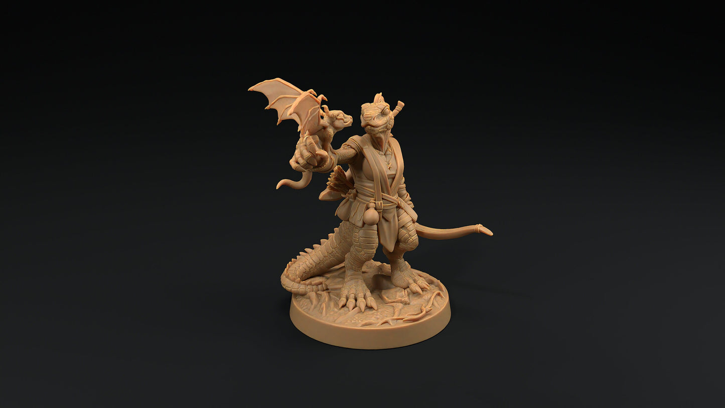 Aela Greenscale | Dragon Trappers Lodge | One Page Rules | 32mm | Resin Printed Tabletop RPG Figures | DND | 5E |