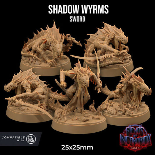 Shadow Wyrm Sword | Dragon Trappers Lodge | Demon | Devil | One Page Rules | 32mm | Resin Printed Tabletop RPG Figures | DND | 5E |