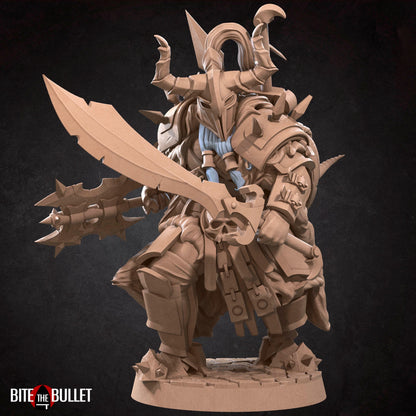 Hero Barbarian Male | Bite The Bullet | 35mm Scale | Resin Printed Tabletop RPG Miniature Figures | DND | 5E