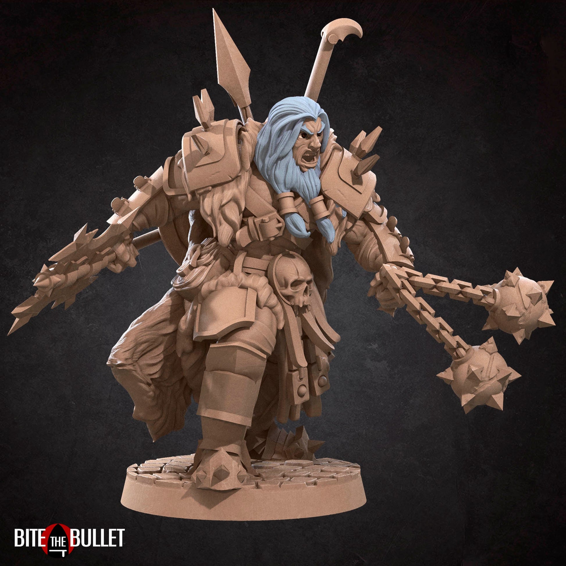 Hero Barbarian Male | Bite The Bullet | 35mm Scale | Resin Printed Tabletop RPG Miniature Figures | DND | 5E