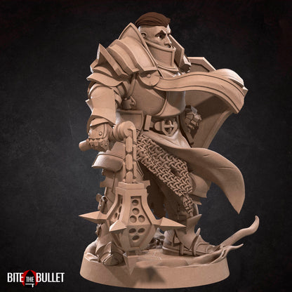 Hero Crusader | Bite The Bullet | 35mm Scale | Resin Printed Tabletop RPG Miniature Figures | DND | 5E