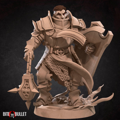 Hero Crusader | Bite The Bullet | 35mm Scale | Resin Printed Tabletop RPG Miniature Figures | DND | 5E