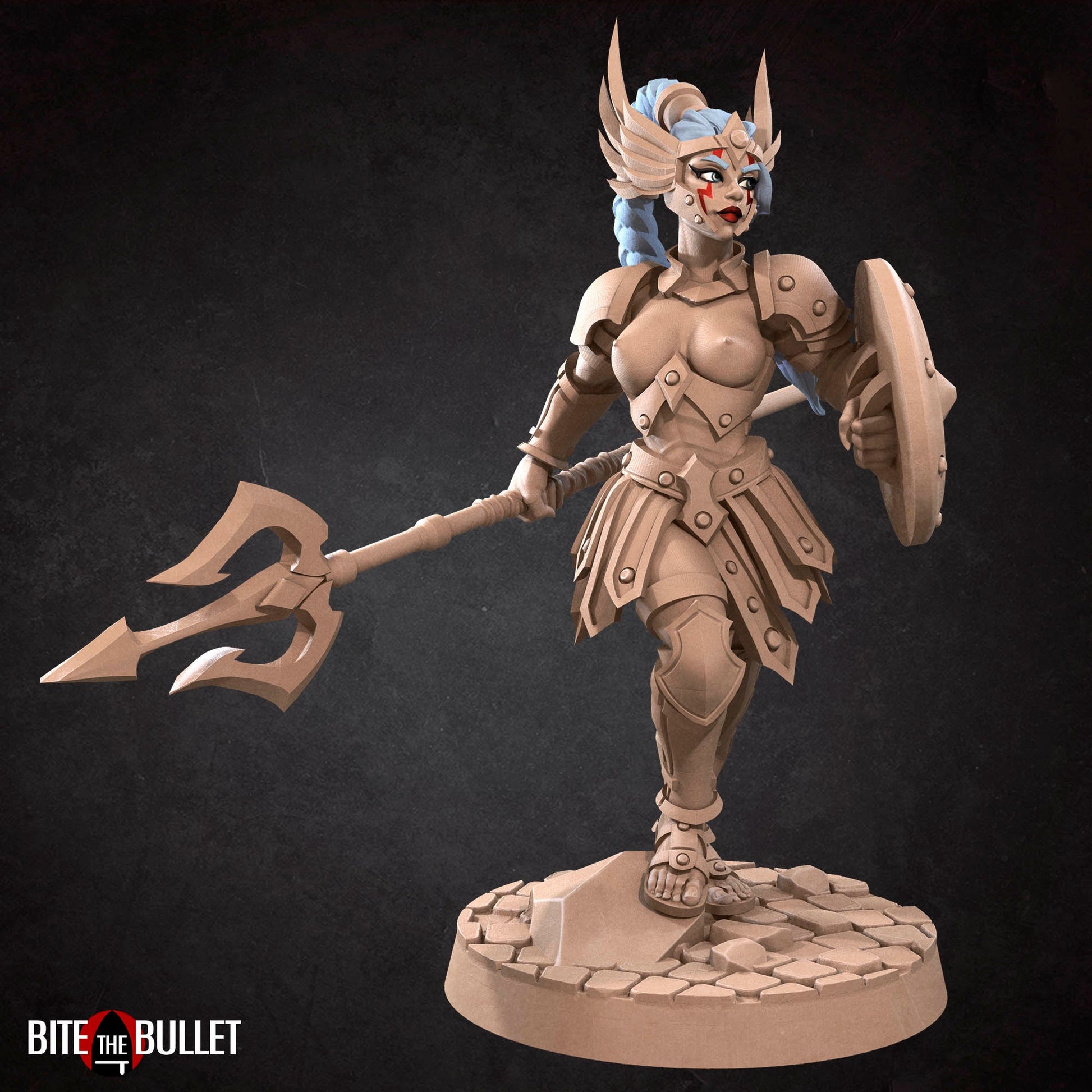 Hero Amazon | NSFW Option | Bite The Bullet | 35mm Scale | Resin Printed Tabletop RPG Miniature Figures | DND | 5E
