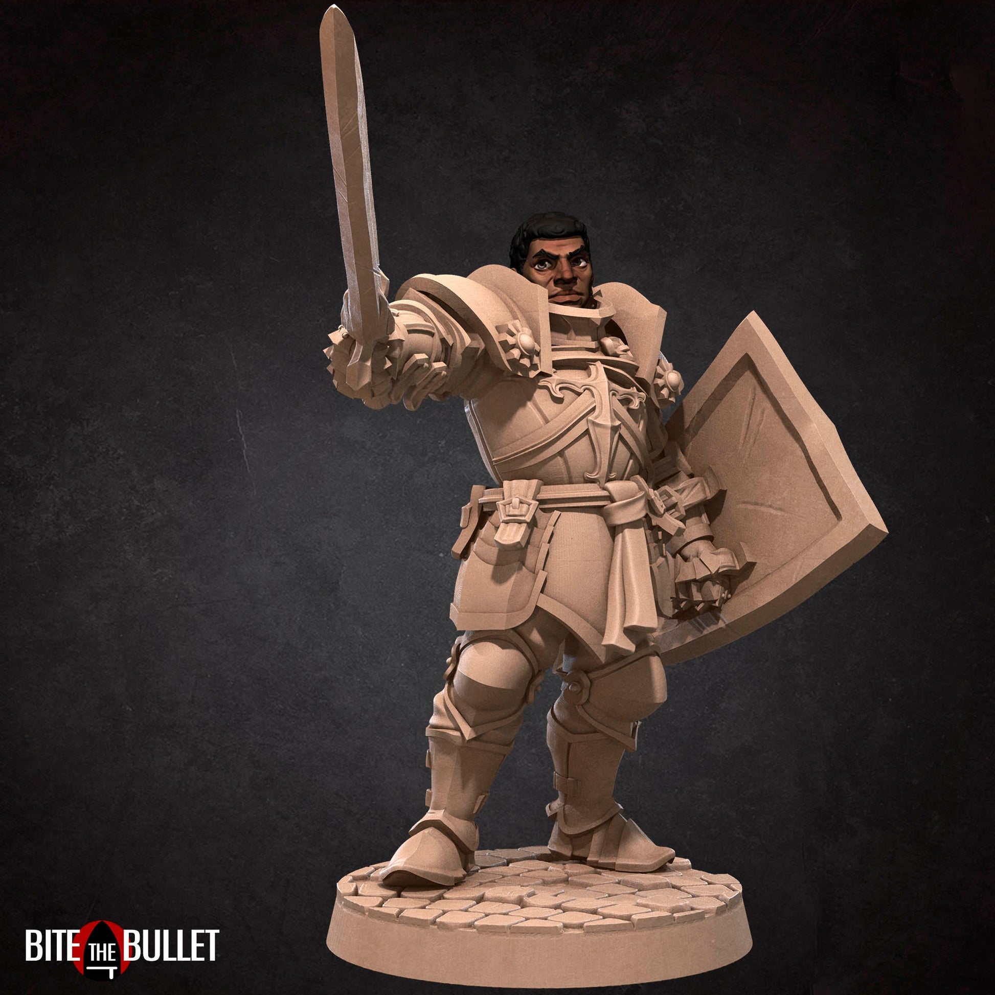 Hero Paladin | Bite The Bullet | 35mm Scale | Resin Printed Tabletop RPG Miniature Figures | DND | 5E