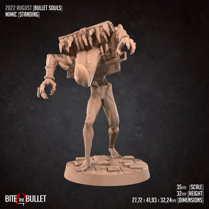 Mimic | Bite The Bullet | 35mm Scale | Resin Printed Tabletop RPG Miniature Figures | DND | 5E