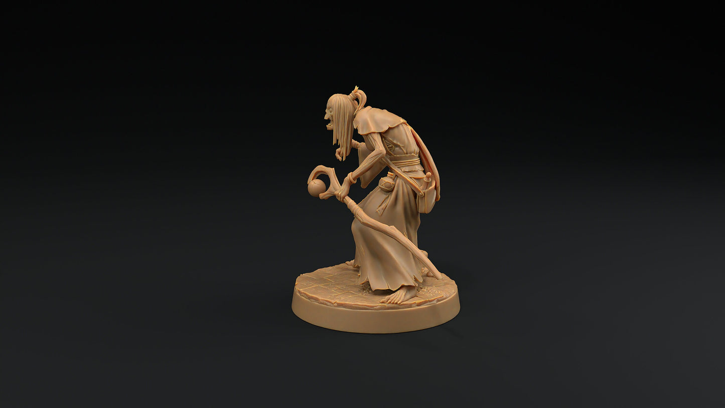 Human Mage Zombie | Dragon Trappers Lodge | Monster | One Page Rules | 32mm | Resin Printed Tabletop RPG Figures | DND | 5E | Halloween