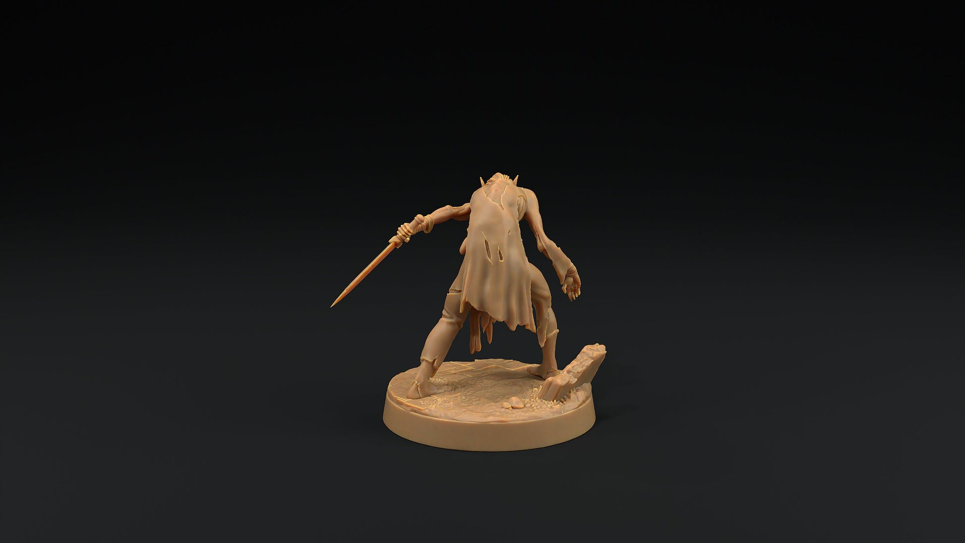 Elven Zombie | Dragon Trappers Lodge | Monster | One Page Rules | 32mm | Resin Printed Tabletop RPG Figures | DND | 5E | Halloween