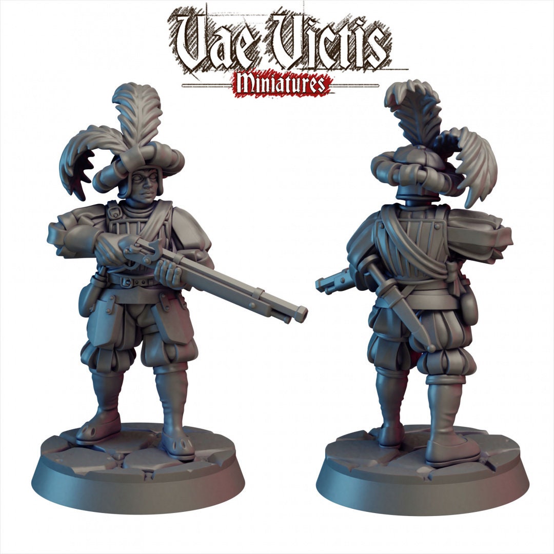 Elite Mercenaries Set Vol 2 (5 Minis) | Vae Victis Miniatures | 32mm Scale | Resin Printed Tabletop RPG Figures | DND | 5E