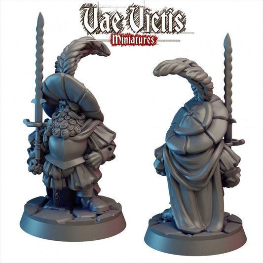 Landsknecht Dwarf | Vae Victis Miniatures | 32mm Scale | Resin Printed Tabletop RPG Figures | DND | 5E