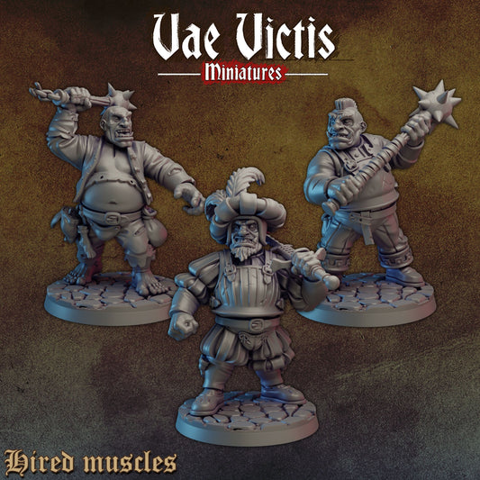 Ogre Mercenaries Set | Vae Victis Miniatures | 32mm Scale | Resin Printed Tabletop RPG Figures | DND | 5E
