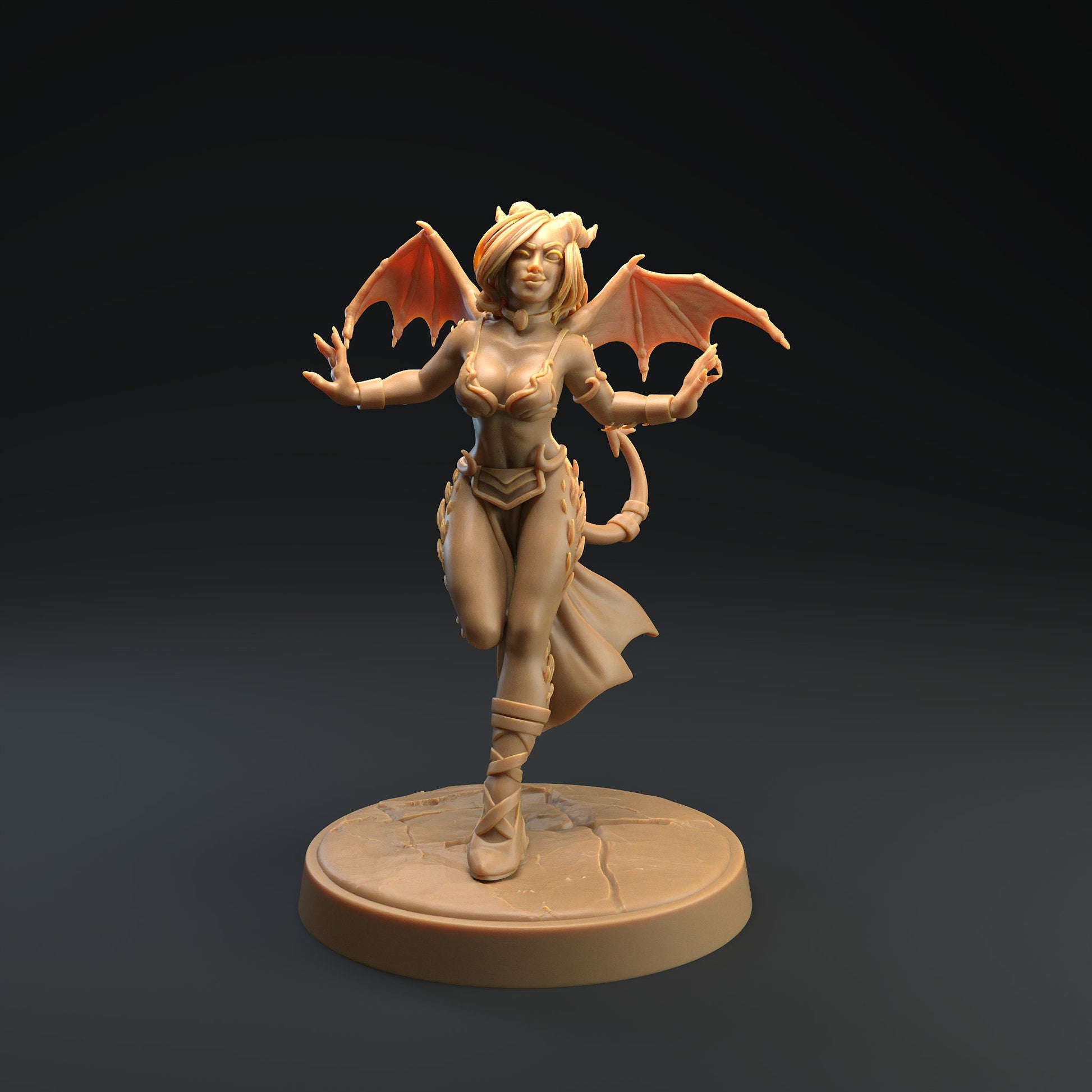 Succubus | Dragon Trappers Lodge | Monster | One Page Rules | 32mm | 75mm | Resin Printed Tabletop RPG Figures | DND | 5E | Halloween