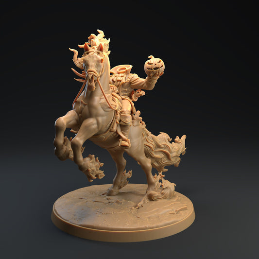 Nightmare Rider | Dragon Trappers Lodge | Headless Horseman | One Page Rules | 32mm | Resin Printed Tabletop RPG Figures | DND | Halloween