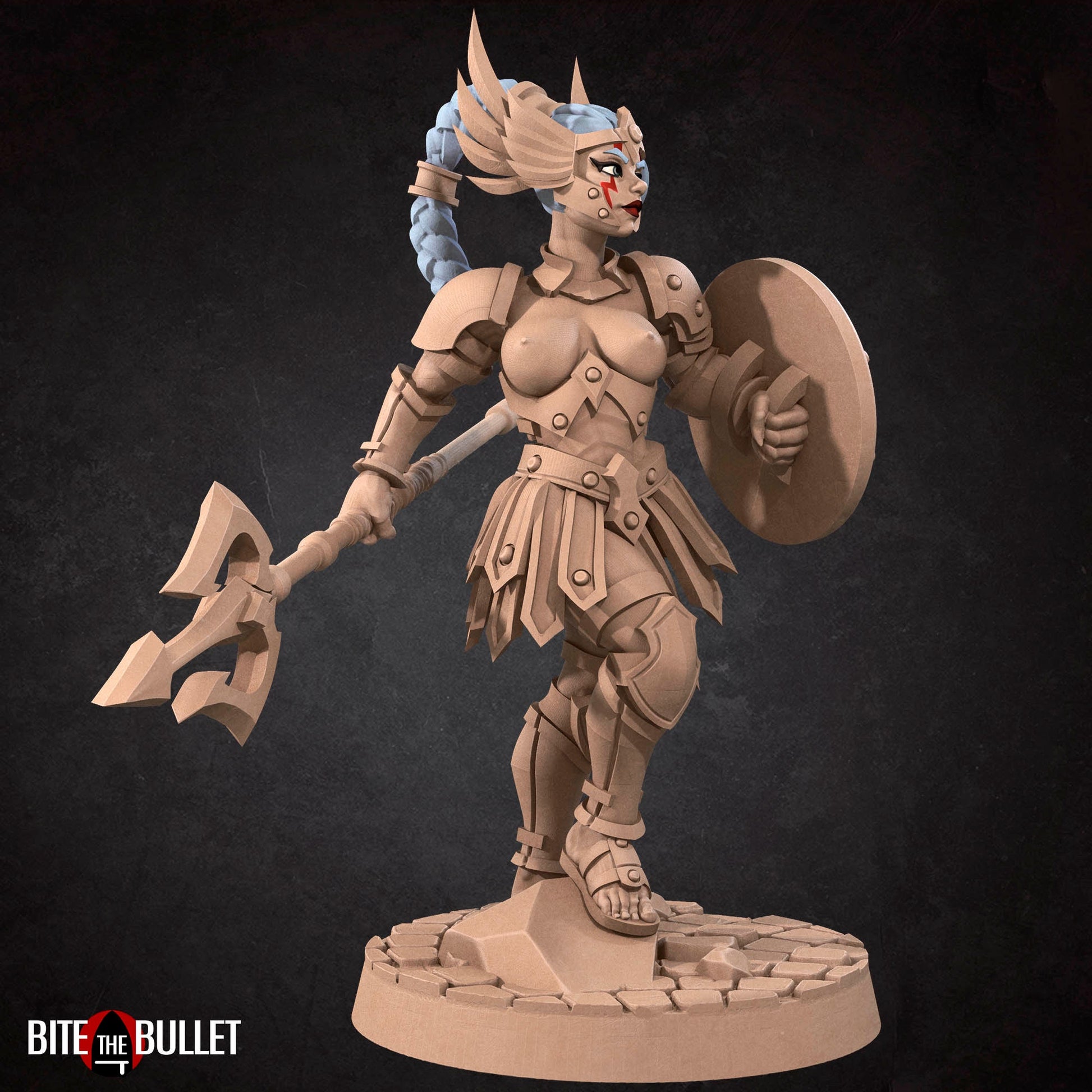 Hero Amazon | NSFW Option | Bite The Bullet | 35mm Scale | Resin Printed Tabletop RPG Miniature Figures | DND | 5E