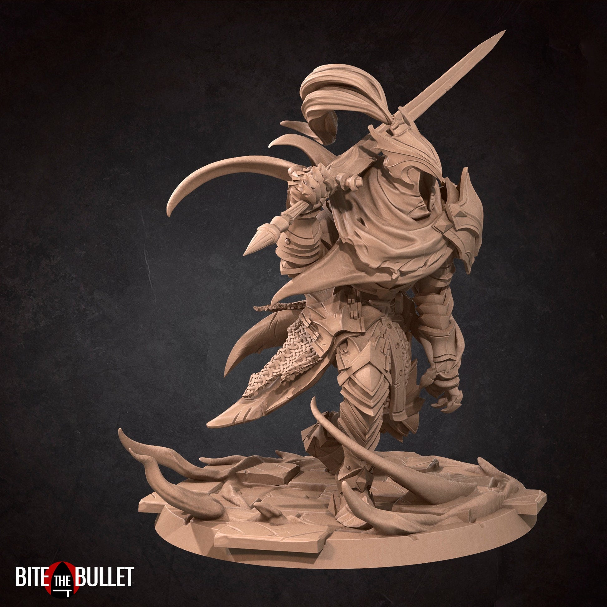 Fallen Knight | Bite The Bullet | 35mm Scale | Resin Printed Tabletop RPG Miniature Figures | DND | 5E