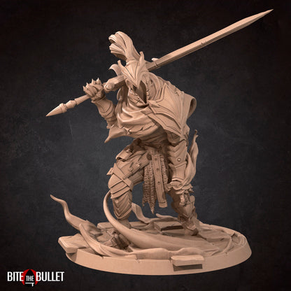 Fallen Knight | Bite The Bullet | 35mm Scale | Resin Printed Tabletop RPG Miniature Figures | DND | 5E
