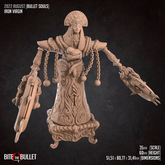 Iron Virgin | Bite The Bullet | 35mm Scale | Resin Printed Tabletop RPG Miniature Figures | DND | 5E
