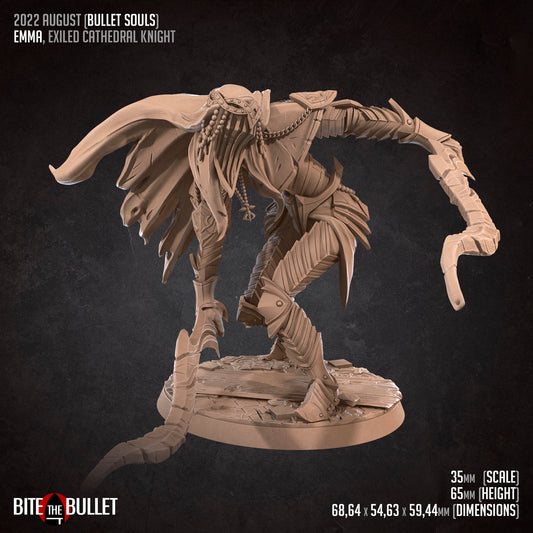 Emma, Exiled Cathedral Knight | Bite The Bullet | 35mm Scale | Resin Printed Tabletop RPG Miniature Figures | DND | 5E