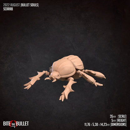 Crystal Lizard & Teardrop Scarab | Bite The Bullet | 35mm Scale | Resin Printed Tabletop RPG Miniature Figures | DND | 5E