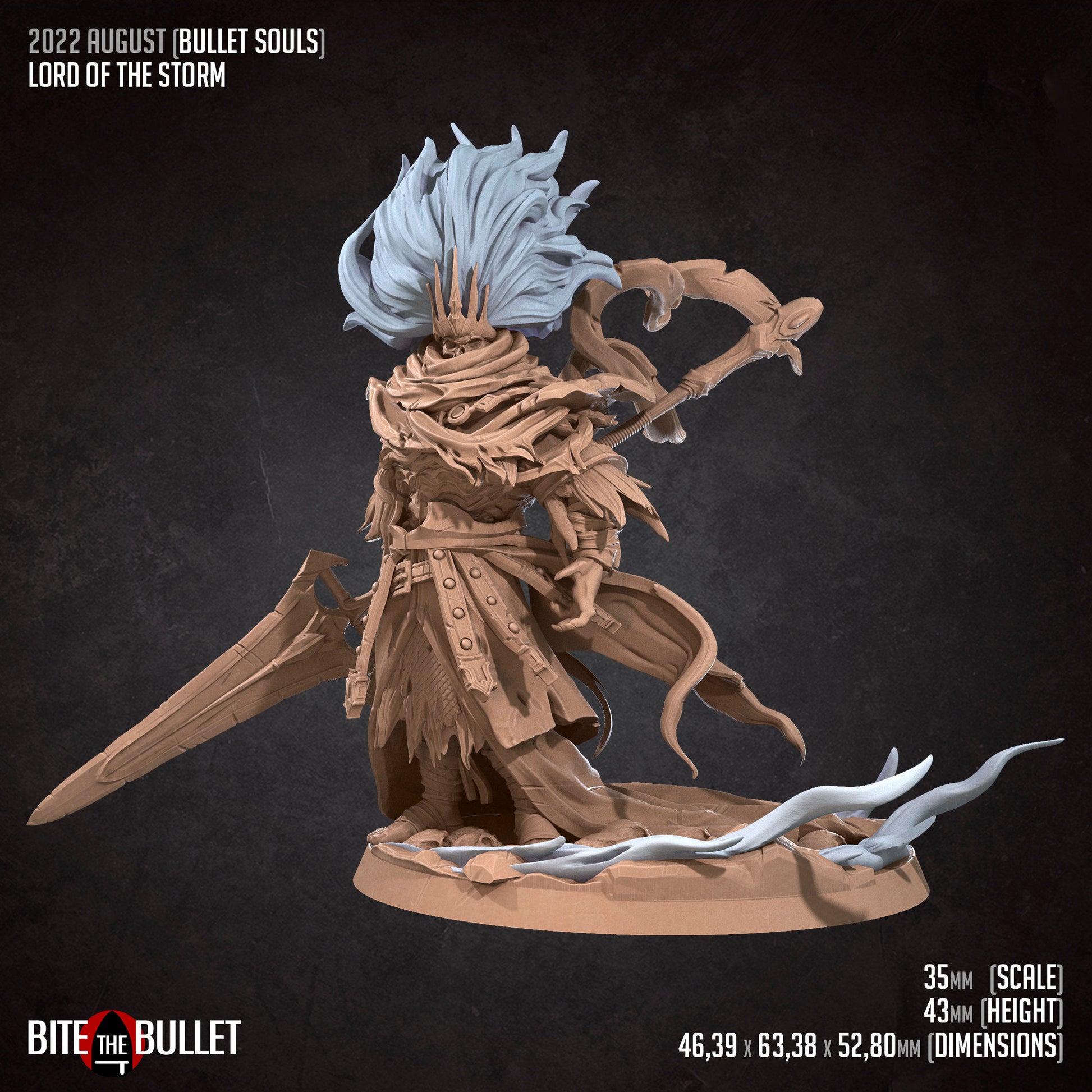 Lord Of The Storm | Bite The Bullet | 35mm Scale | Resin Printed Tabletop RPG Miniature Figures | DND | 5E