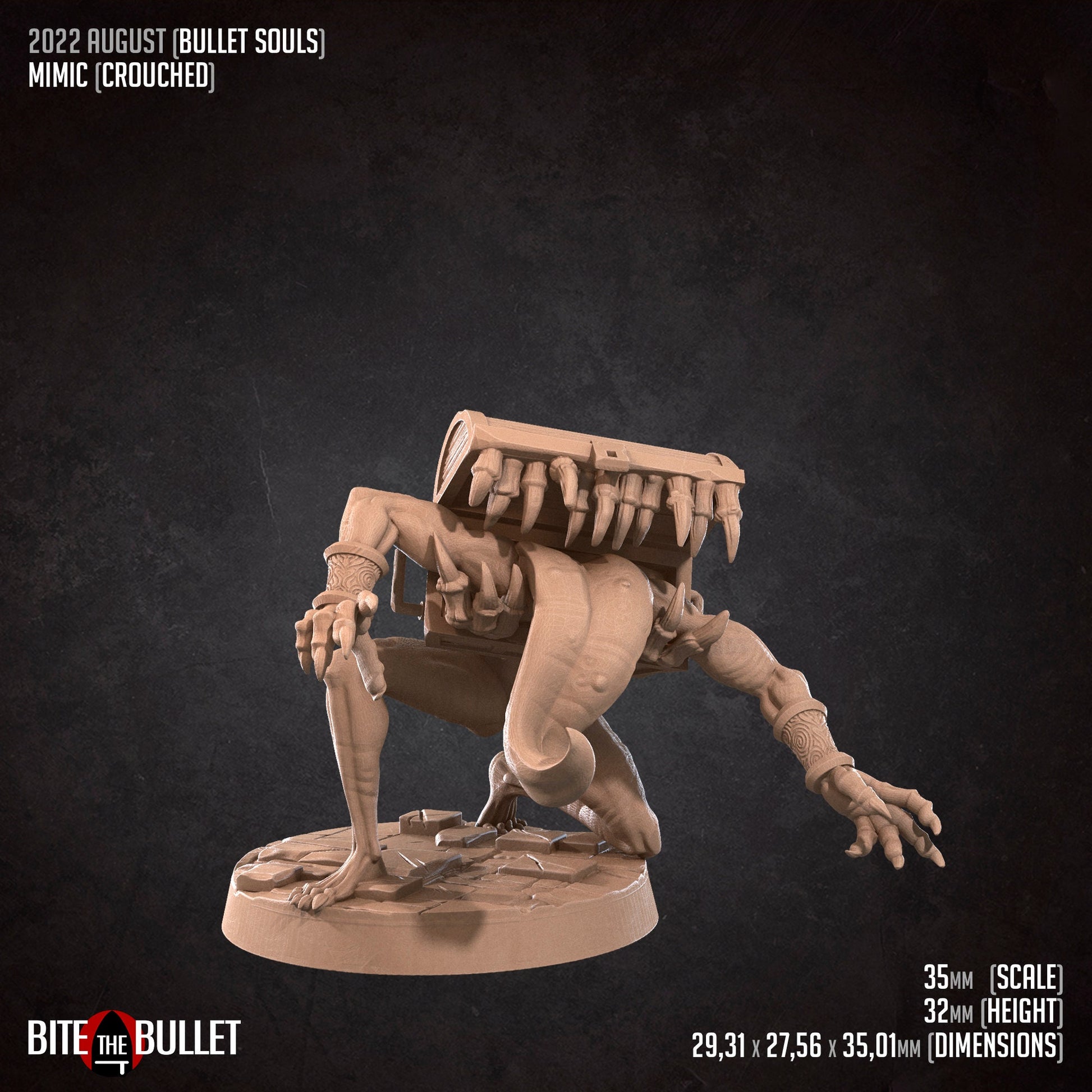 Mimic | Bite The Bullet | 35mm Scale | Resin Printed Tabletop RPG Miniature Figures | DND | 5E