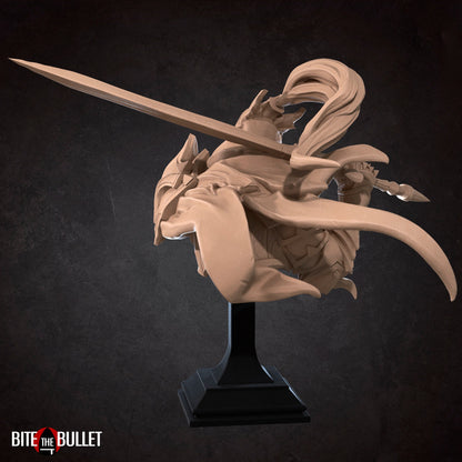 Fallen Knight Bust | Bite The Bullet | 35mm Scale | Resin Printed Tabletop RPG Miniature Figures | DND | 5E