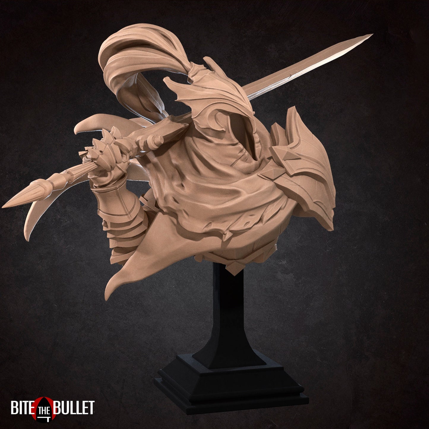 Fallen Knight Bust | Bite The Bullet | 35mm Scale | Resin Printed Tabletop RPG Miniature Figures | DND | 5E