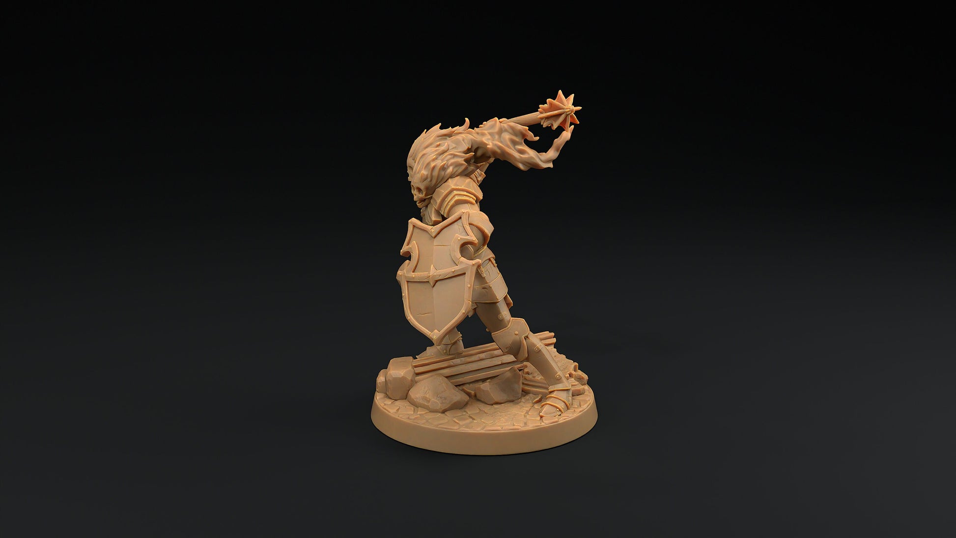The Blazing Knight | Dragon Trappers Lodge | Monster | One Page Rules | 32mm | Resin Printed Tabletop RPG Figures | DND | 5E | Halloween