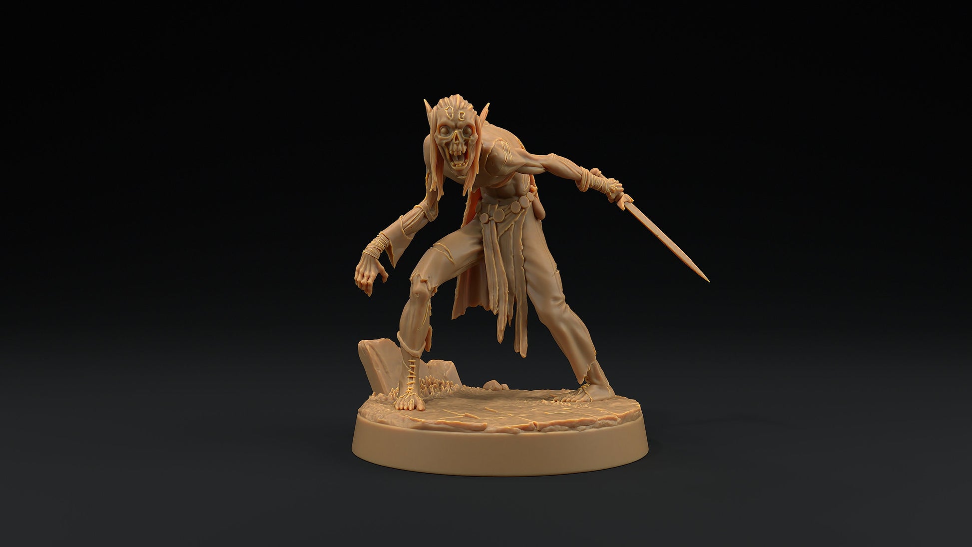 Elven Zombie | Dragon Trappers Lodge | Monster | One Page Rules | 32mm | Resin Printed Tabletop RPG Figures | DND | 5E | Halloween