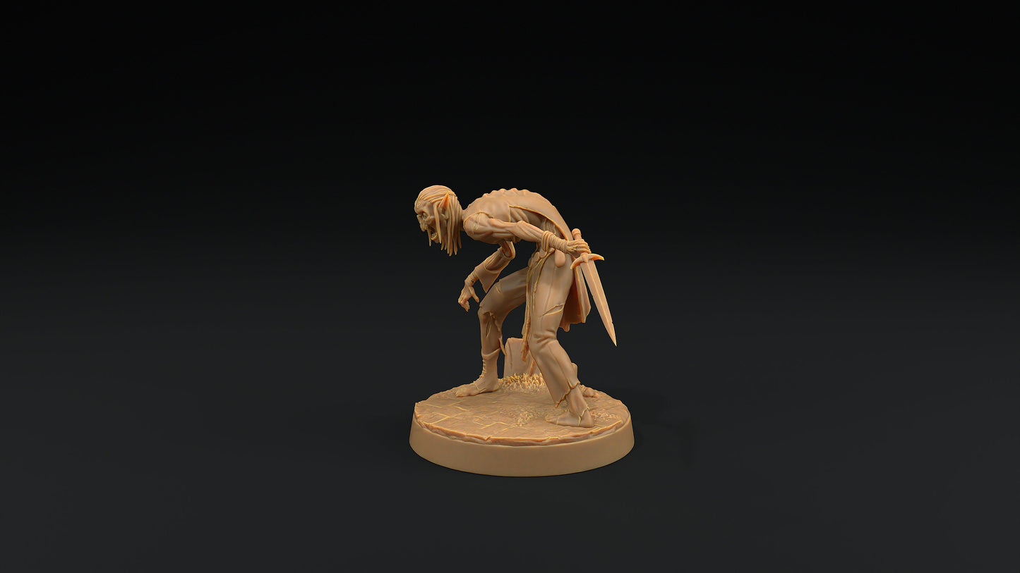 Elven Zombie | Dragon Trappers Lodge | Monster | One Page Rules | 32mm | Resin Printed Tabletop RPG Figures | DND | 5E | Halloween