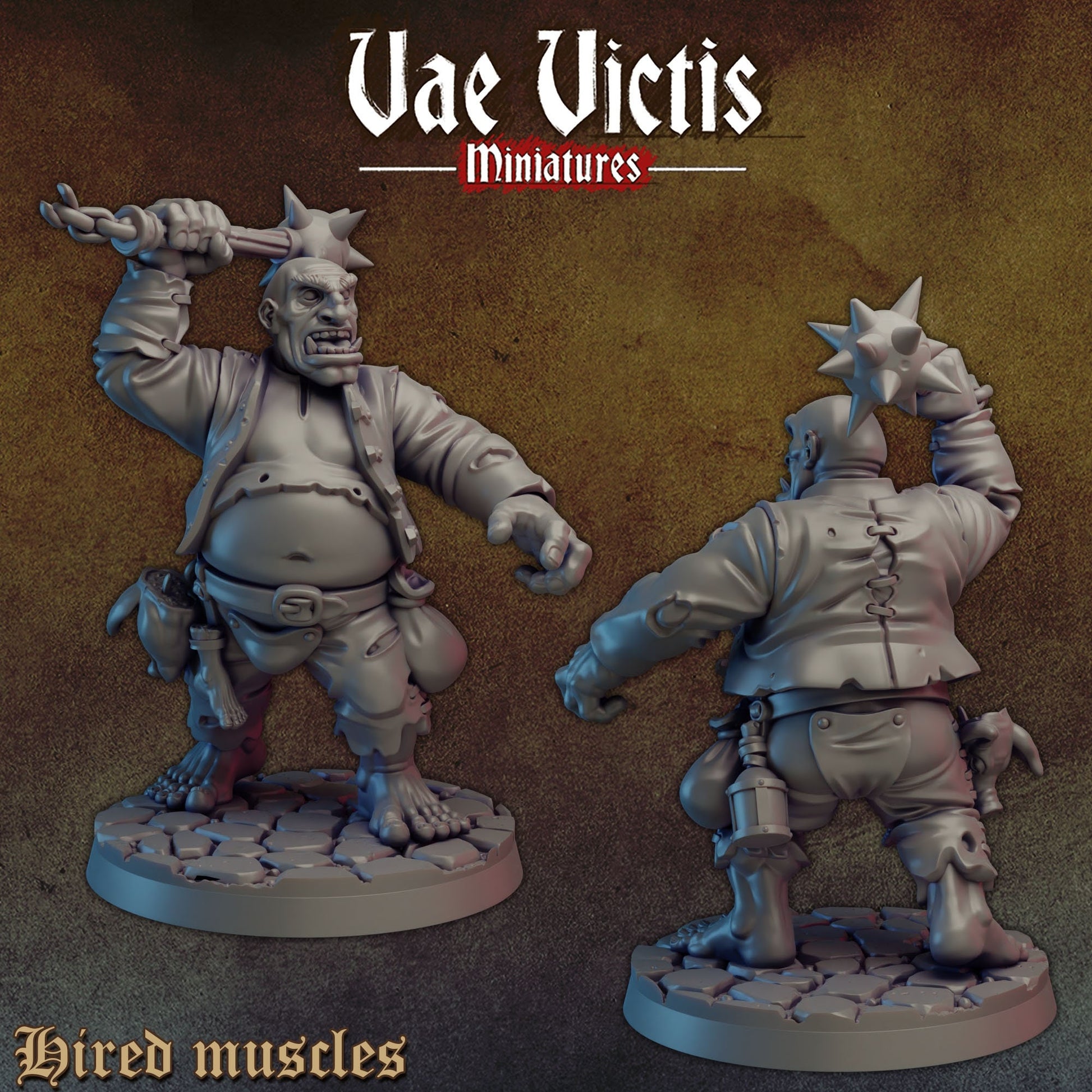 Ogre Mercenaries Set | Vae Victis Miniatures | 32mm Scale | Resin Printed Tabletop RPG Figures | DND | 5E