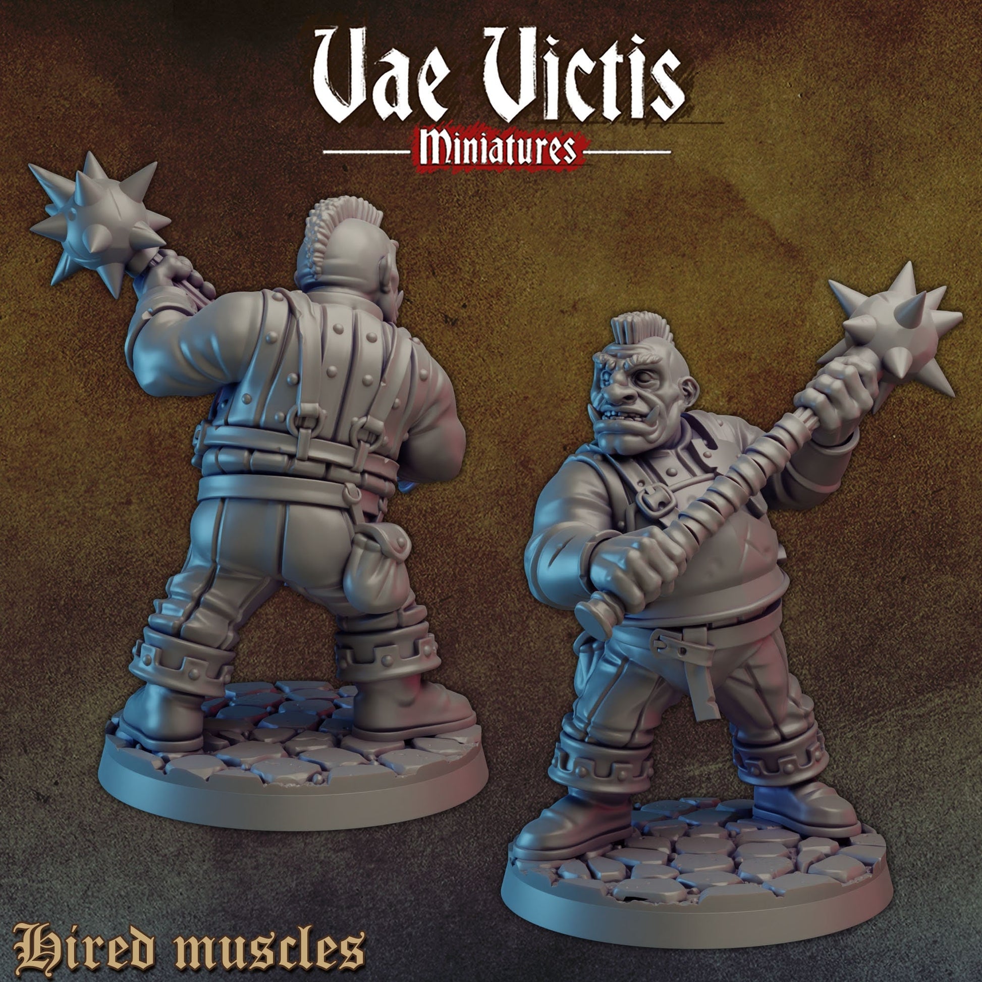 Ogre Mercenaries Set | Vae Victis Miniatures | 32mm Scale | Resin Printed Tabletop RPG Figures | DND | 5E