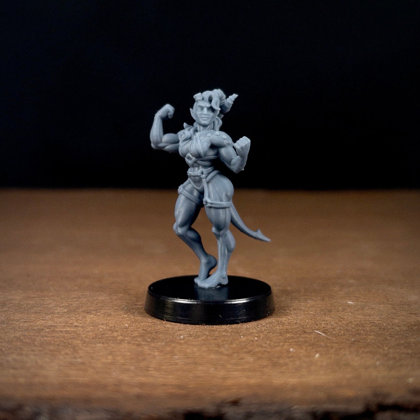 Buff Tiefling From Hell | Bae Victis | Vae Victis Miniatures | 32mm Scale | 75mm Scale | Resin Printed Tabletop RPG Figures | DND | 5E
