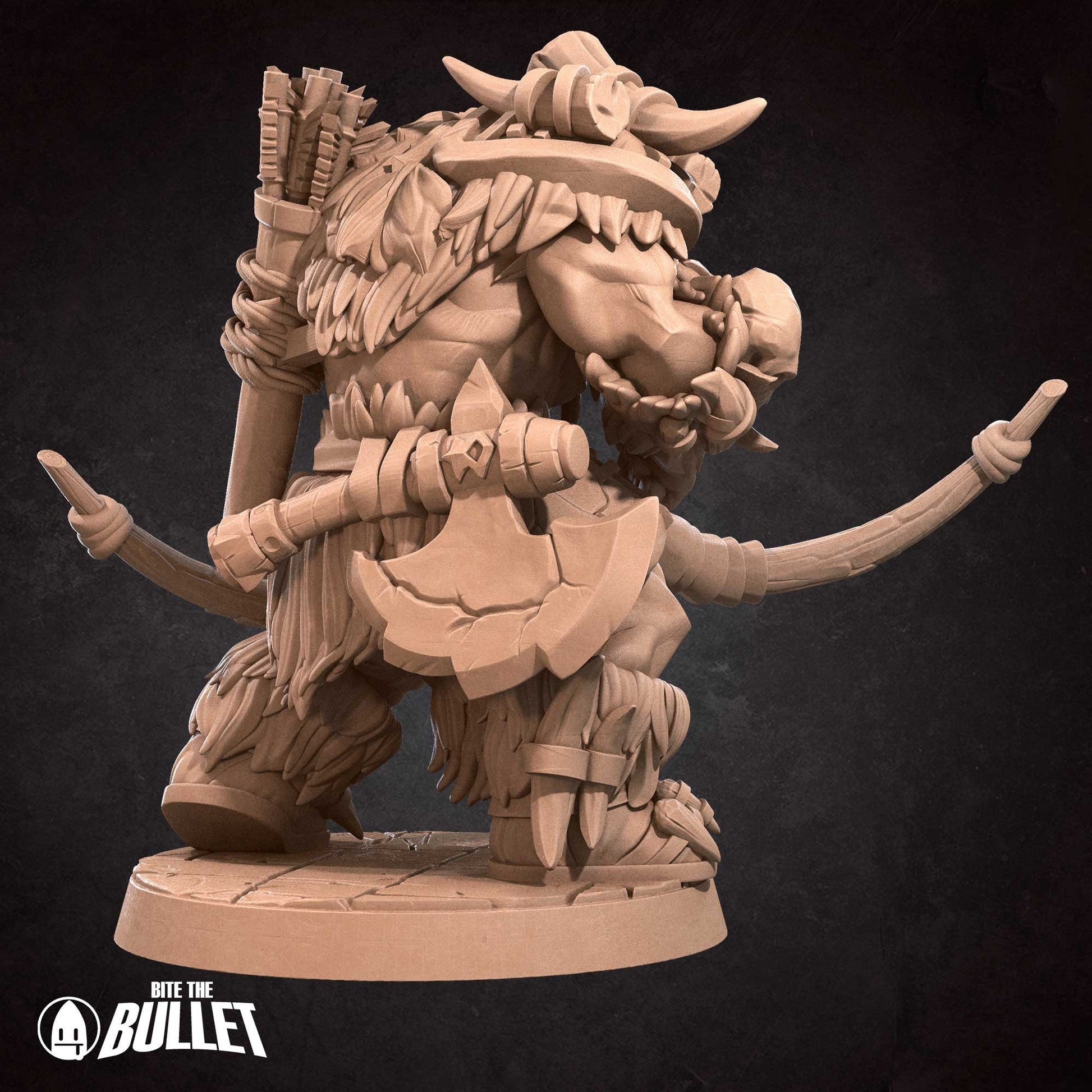 Orc Ranger & Bear | Bite The Bullet | 35mm Scale | Resin Printed Tabletop RPG Miniature Figures | DND | 5E