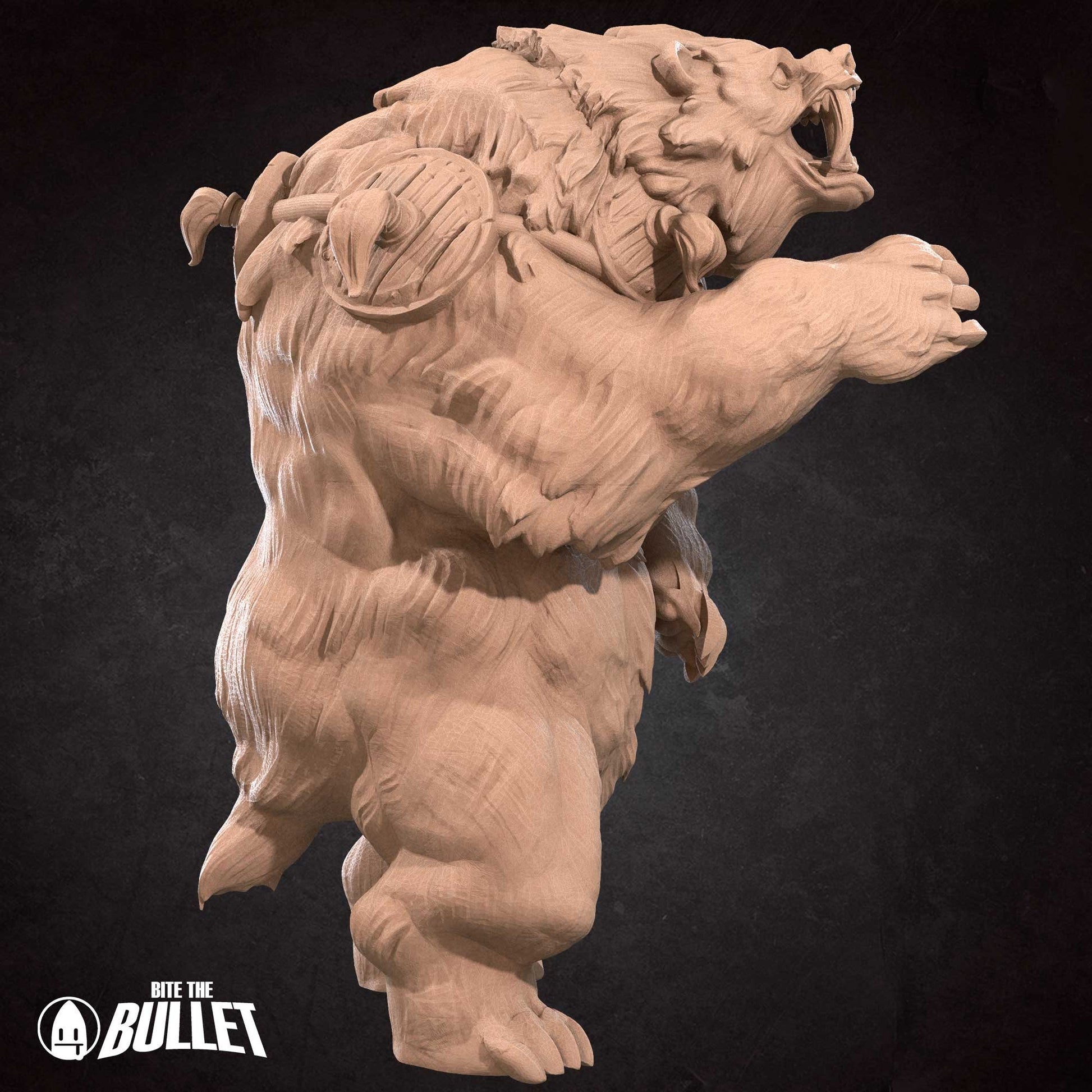 Orc Ranger & Bear | Bite The Bullet | 35mm Scale | Resin Printed Tabletop RPG Miniature Figures | DND | 5E