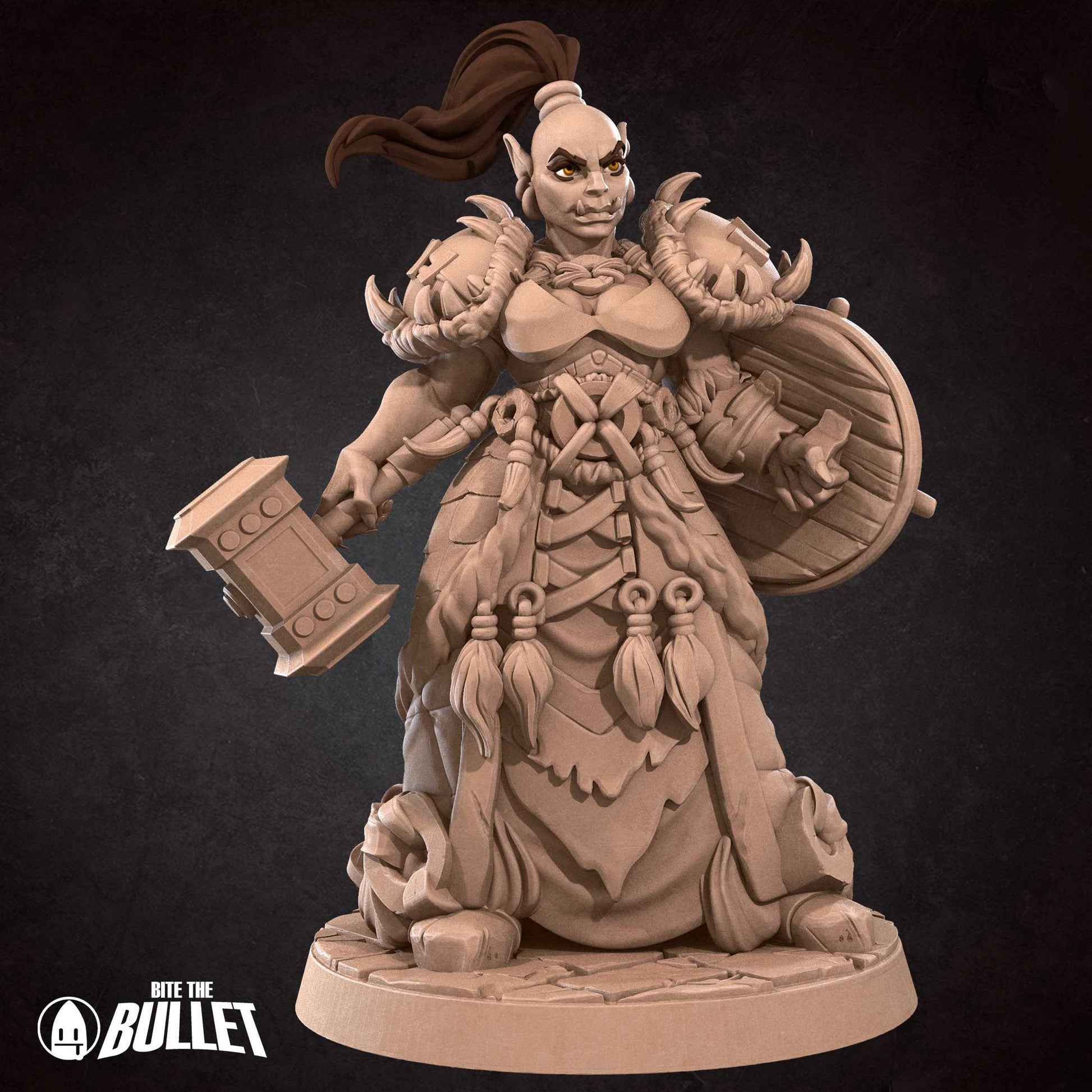 Orc Fighter | Bite The Bullet | 35mm Scale | Resin Printed Tabletop RPG Miniature Figures | DND | 5E
