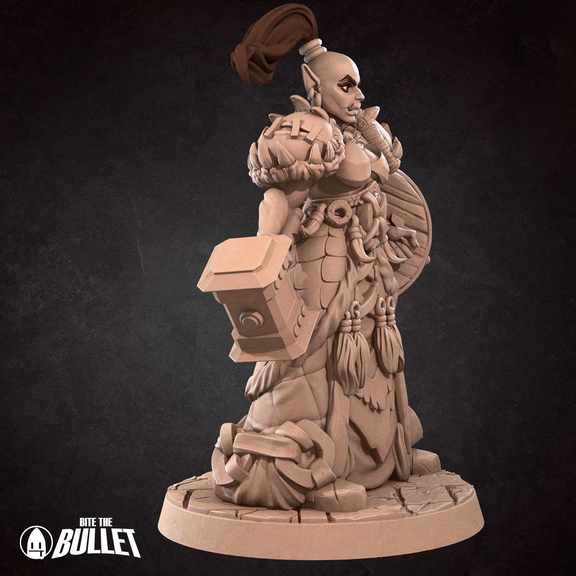 Orc Fighter | Bite The Bullet | 35mm Scale | Resin Printed Tabletop RPG Miniature Figures | DND | 5E