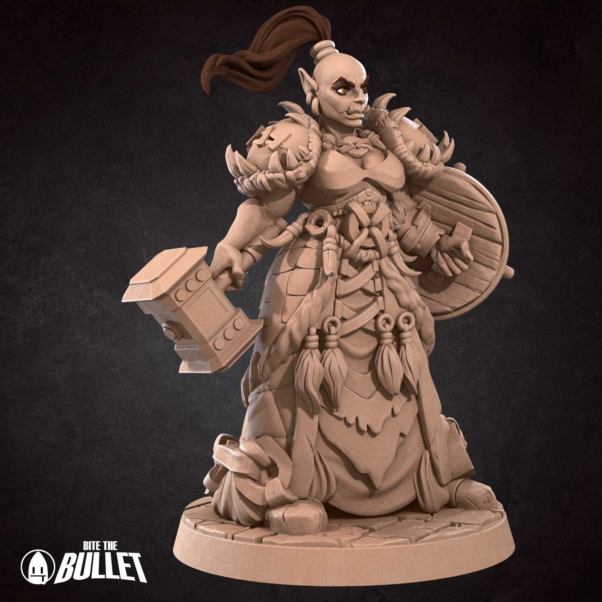 Orc Fighter | Bite The Bullet | 35mm Scale | Resin Printed Tabletop RPG Miniature Figures | DND | 5E