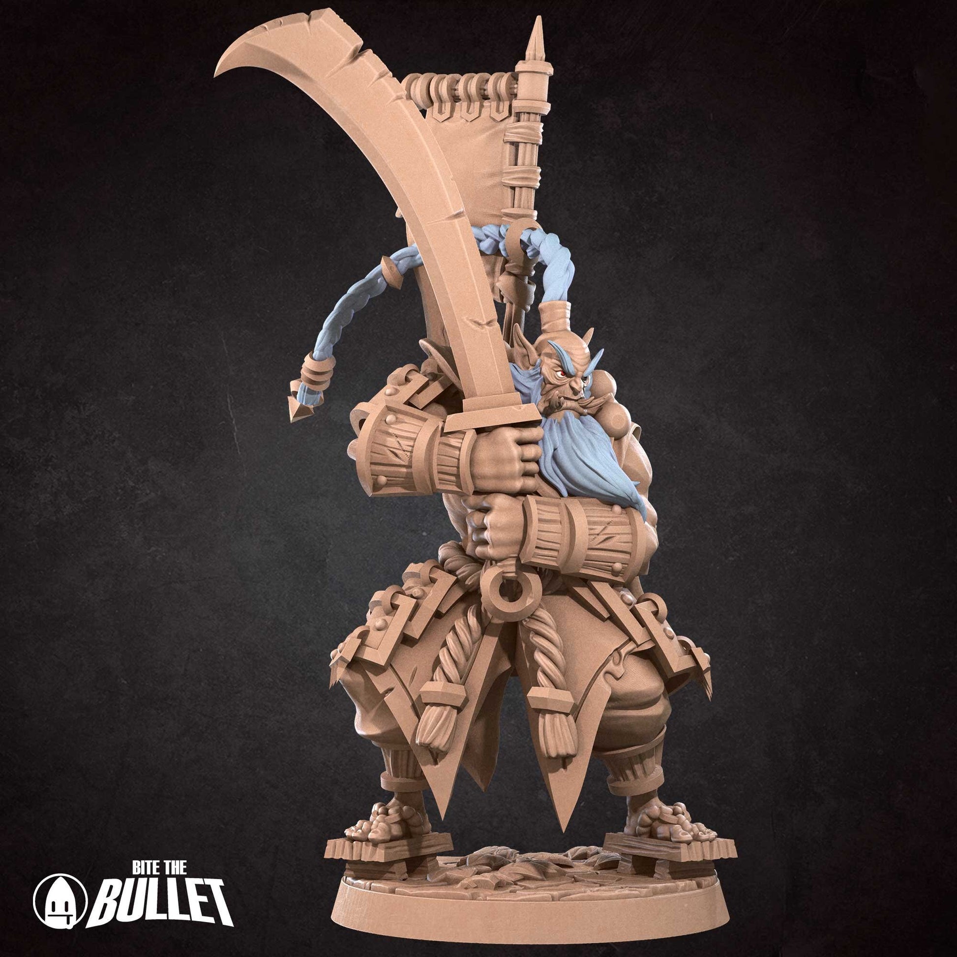 Orc Swordmaster | Bite The Bullet | 35mm Scale | Resin Printed Tabletop RPG Miniature Figures | DND | 5E