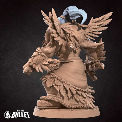 Orc Druid | Bite The Bullet | 35mm Scale | Resin Printed Tabletop RPG Miniature Figures | DND | 5E