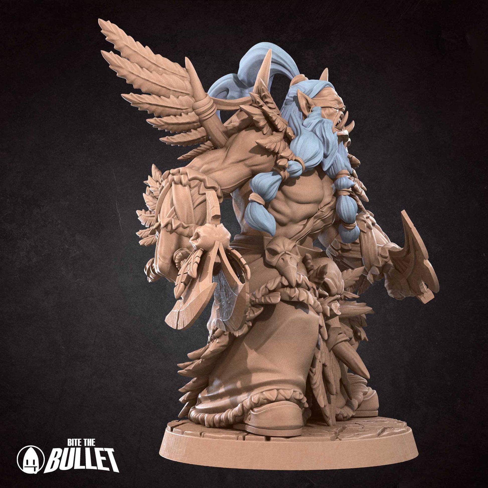 Orc Druid | Bite The Bullet | 35mm Scale | Resin Printed Tabletop RPG Miniature Figures | DND | 5E