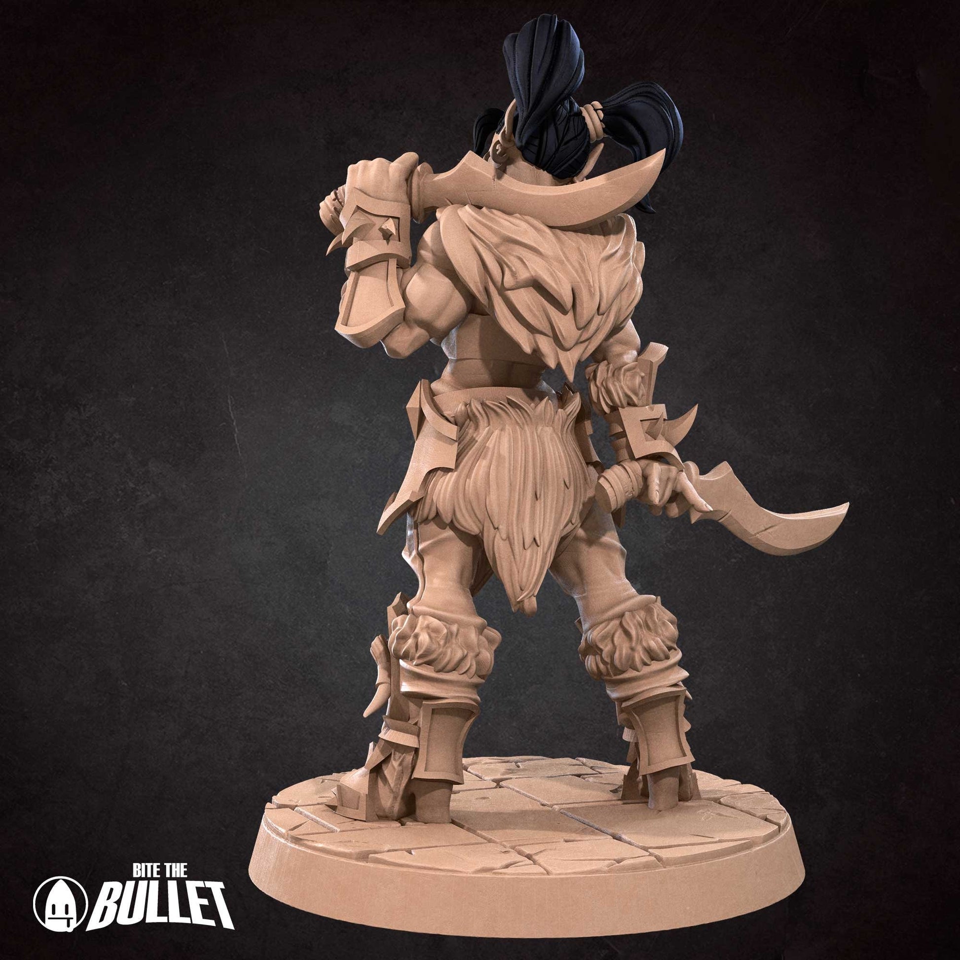 Orc Rogue | NSFW Option | Bite The Bullet | 35mm Scale | Resin Printed Tabletop RPG Miniature Figures | DND | 5E