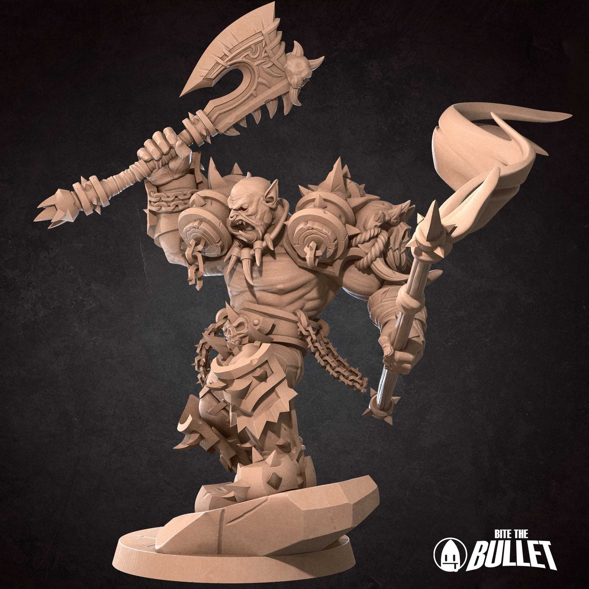 Orc Warrior | Bite The Bullet | 35mm Scale | Resin Printed Tabletop RPG Miniature Figures | DND | 5E