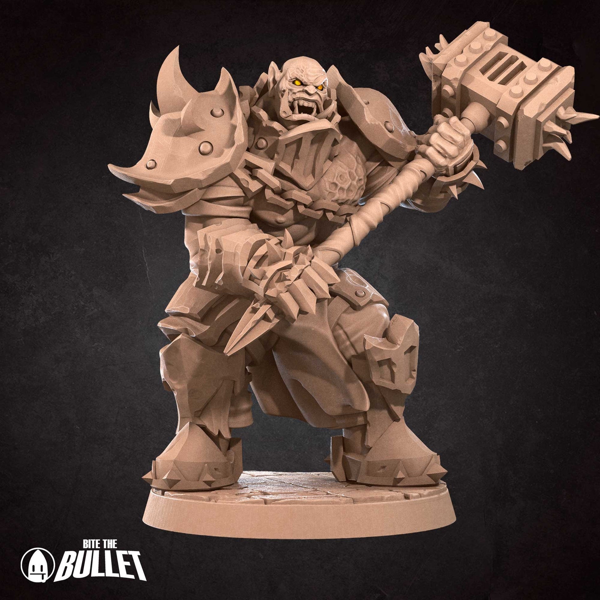 Orc Warlord | Bite The Bullet | 35mm Scale | Resin Printed Tabletop RPG Miniature Figures | DND | 5E
