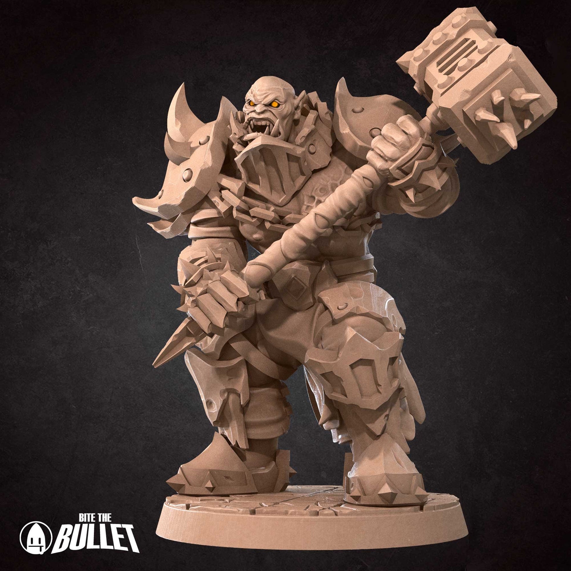Orc Warlord | Bite The Bullet | 35mm Scale | Resin Printed Tabletop RPG Miniature Figures | DND | 5E