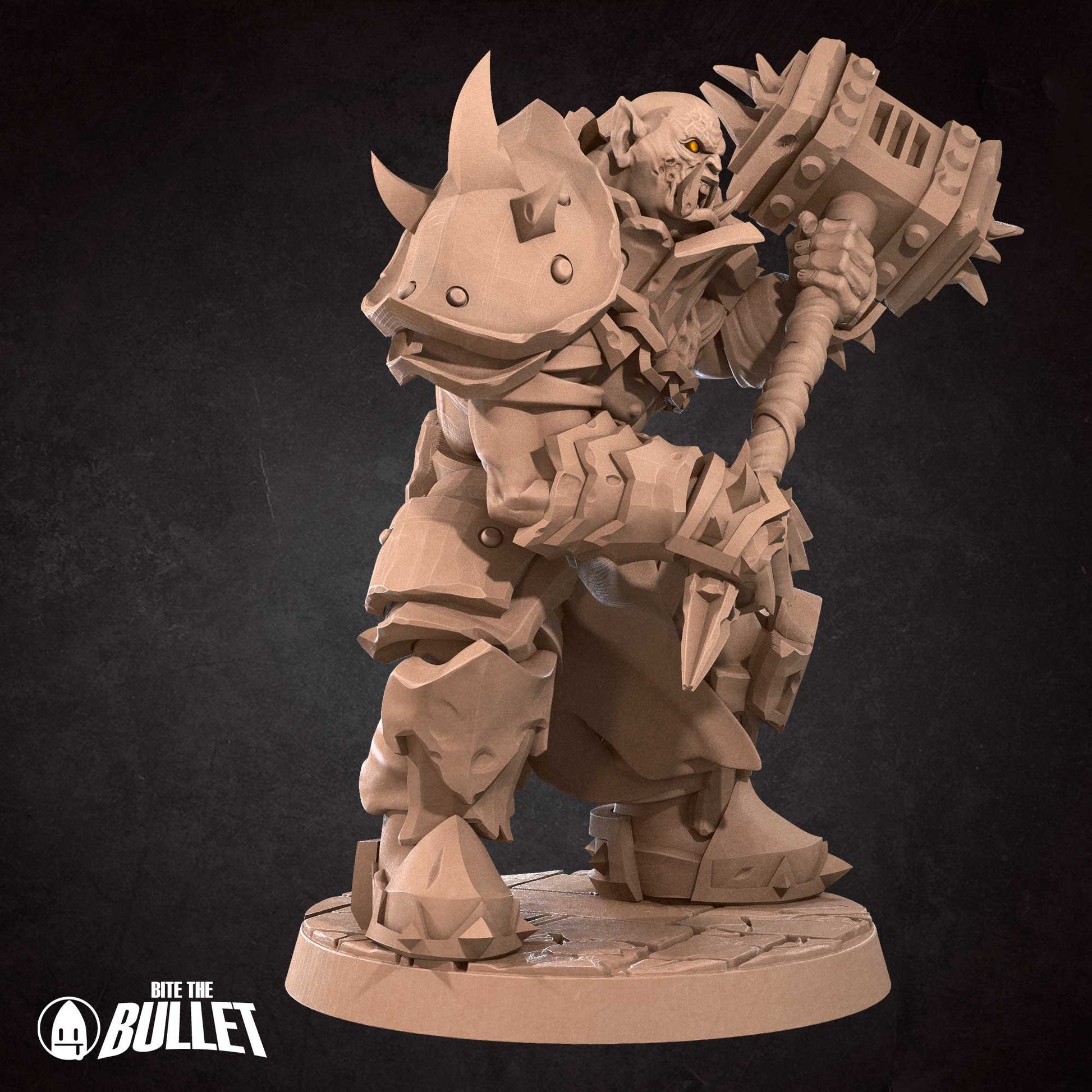 Orc Warlord | Bite The Bullet | 35mm Scale | Resin Printed Tabletop RPG Miniature Figures | DND | 5E