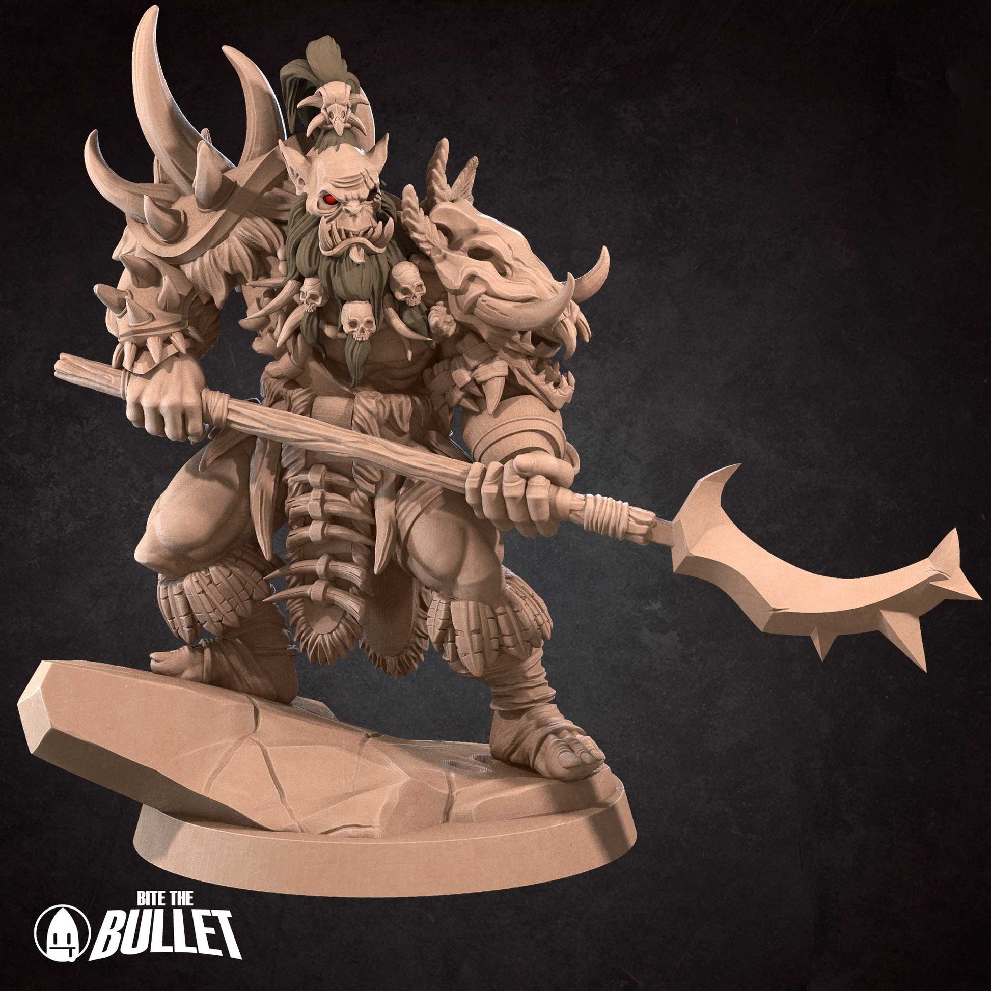 Orc Necromancer | Bite The Bullet | 35mm Scale | Resin Printed Tabletop RPG Miniature Figures | DND | 5E